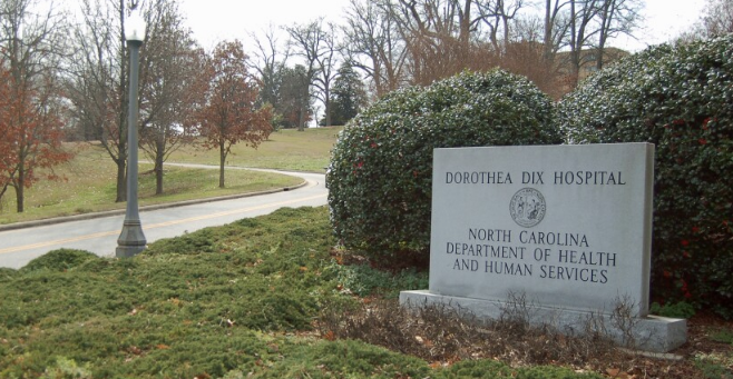 Historic photo of Dorothea Dix Hospital patients