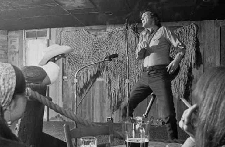 The Village Underground entrance designed to look like a NYC subway station